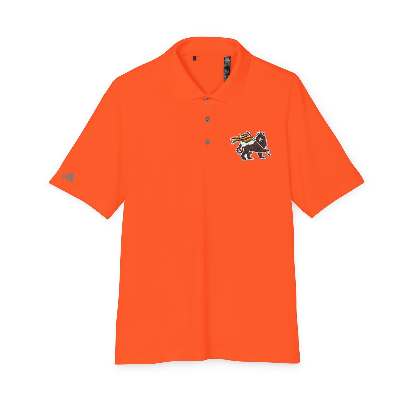 Rasta Lion Of Judah Adidas Performance Polo Shirt - Image 5