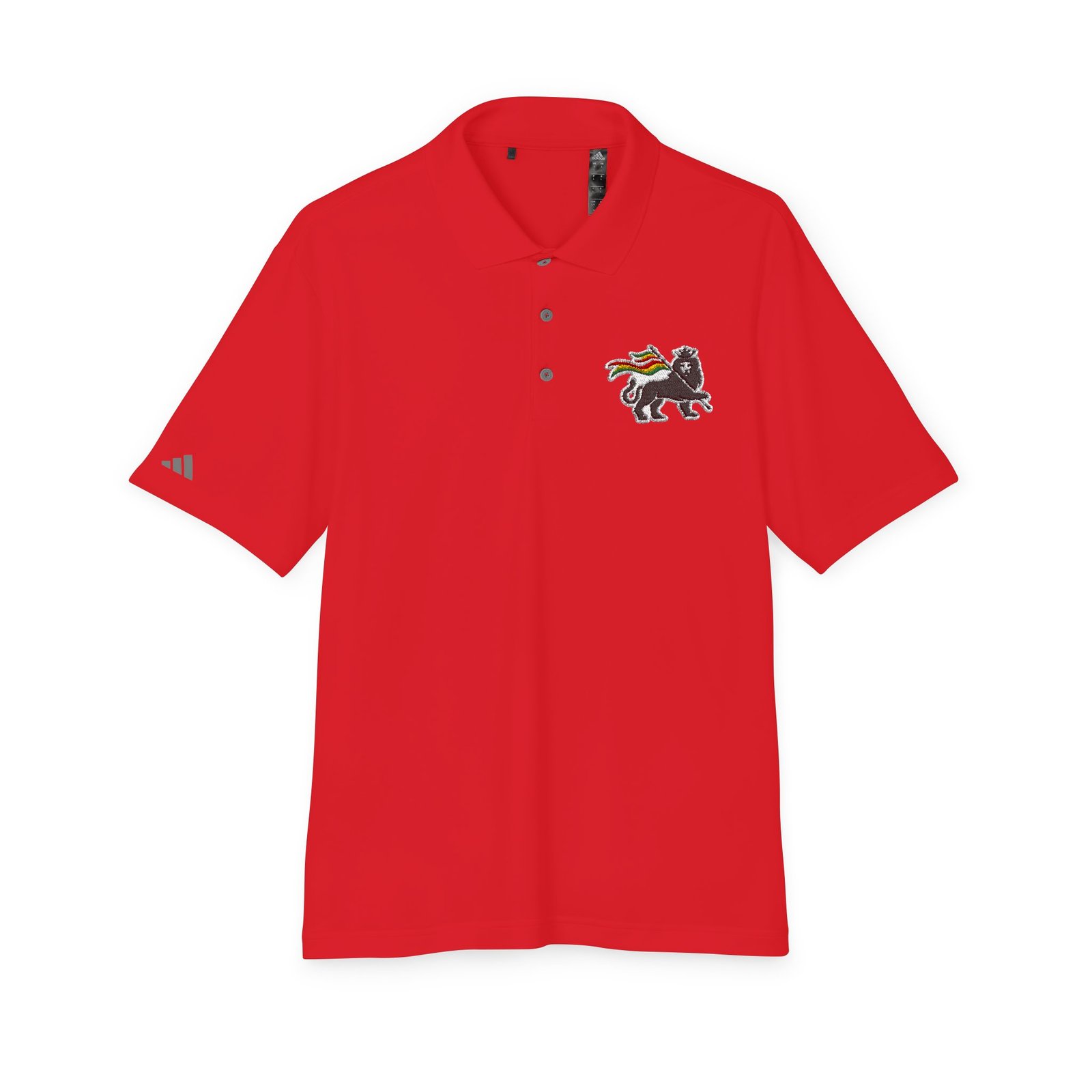 Rasta Lion Of Judah Adidas Performance Polo Shirt - Image 45