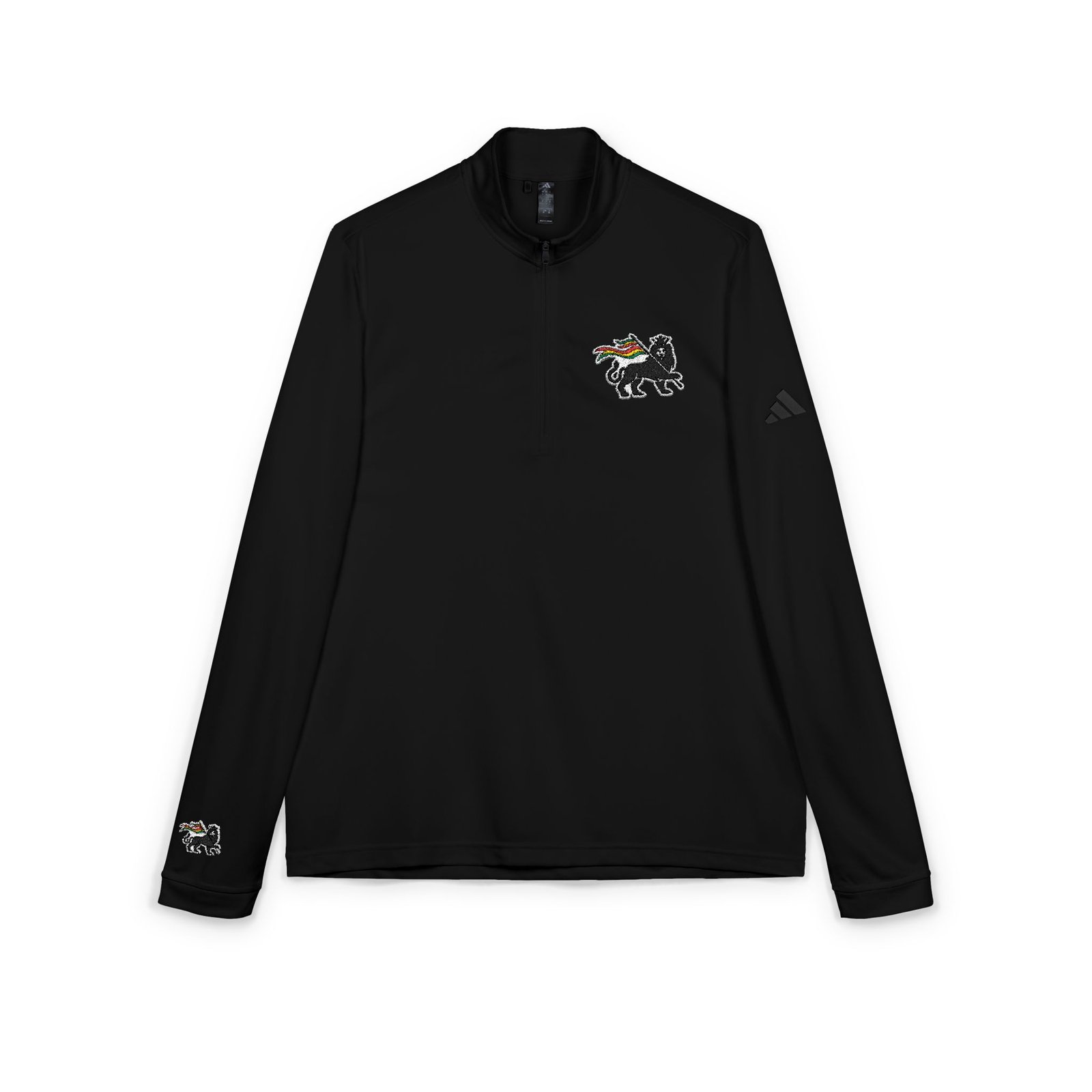 Rasta Lion Of Judah adidas® Quarter-Zip Pullover with Embroidered Logo - Image 15