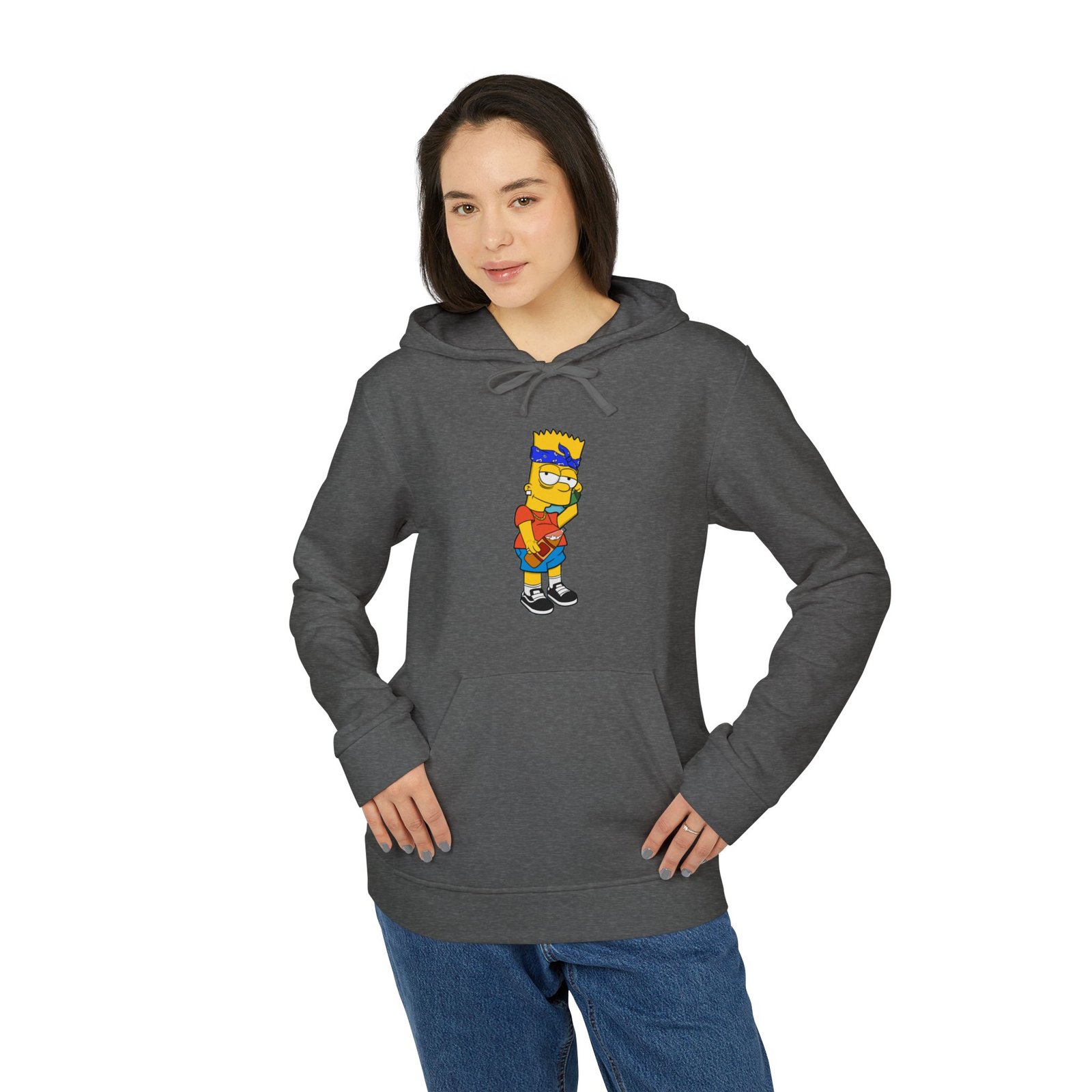 Bart Simpson Streetwear Adidas Fleece Hoodie - Image 11