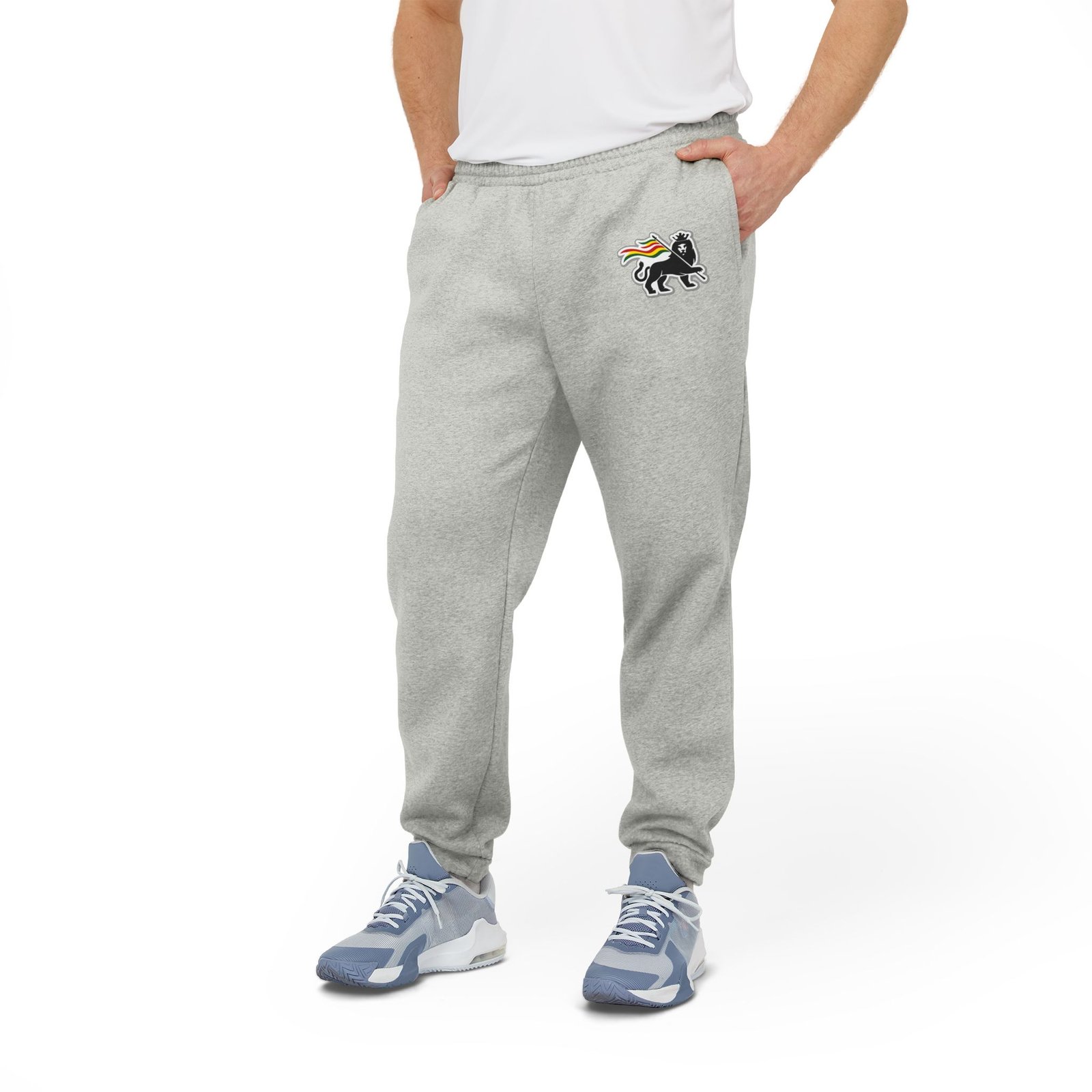Rasta Lion Of Judah Adidas Fleece Joggers - Image 4