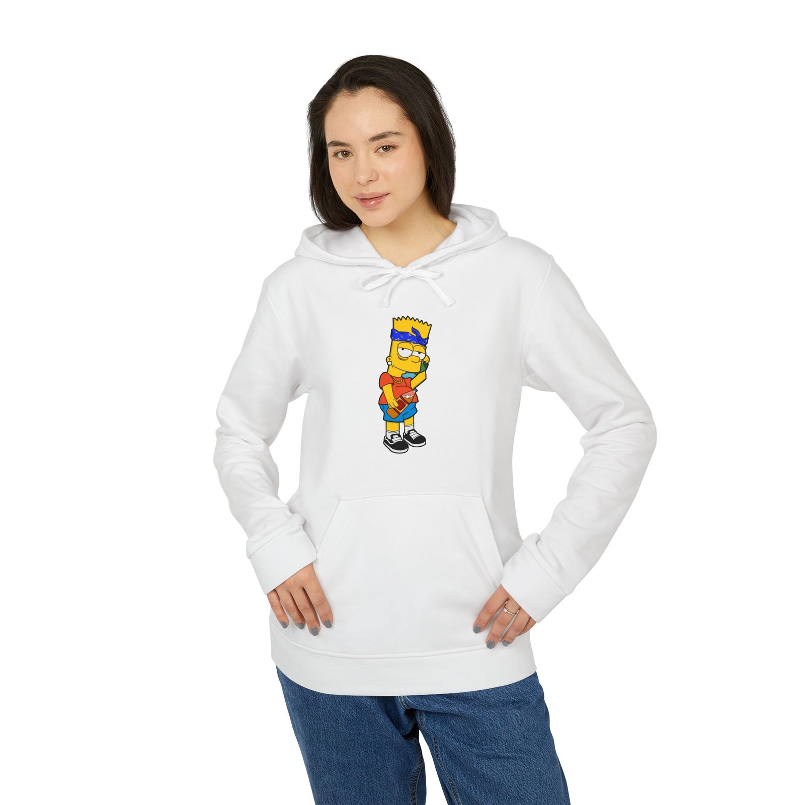 Bart Simpson Streetwear Adidas Fleece Hoodie - Image 7