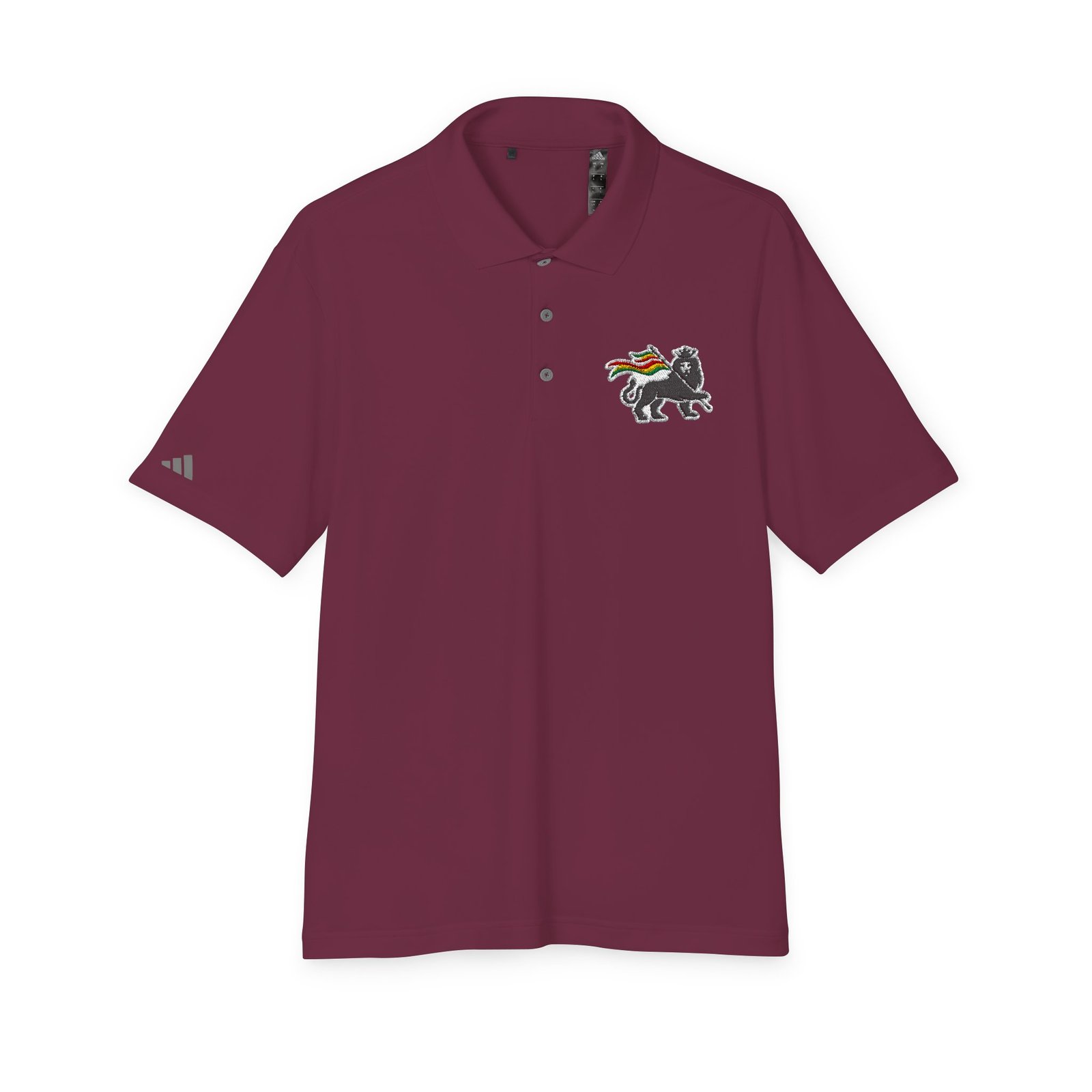 Rasta Lion Of Judah Adidas Performance Polo Shirt - Image 41