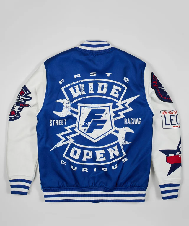 Fast & Furious Wool Varsity Jacket - Blue/White *Limited Edition* - Image 3