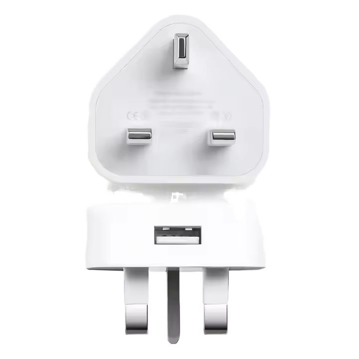 iPhone USB-A Charger Plug Single Port Travel Adapter Universal 5W White 1M - Image 3