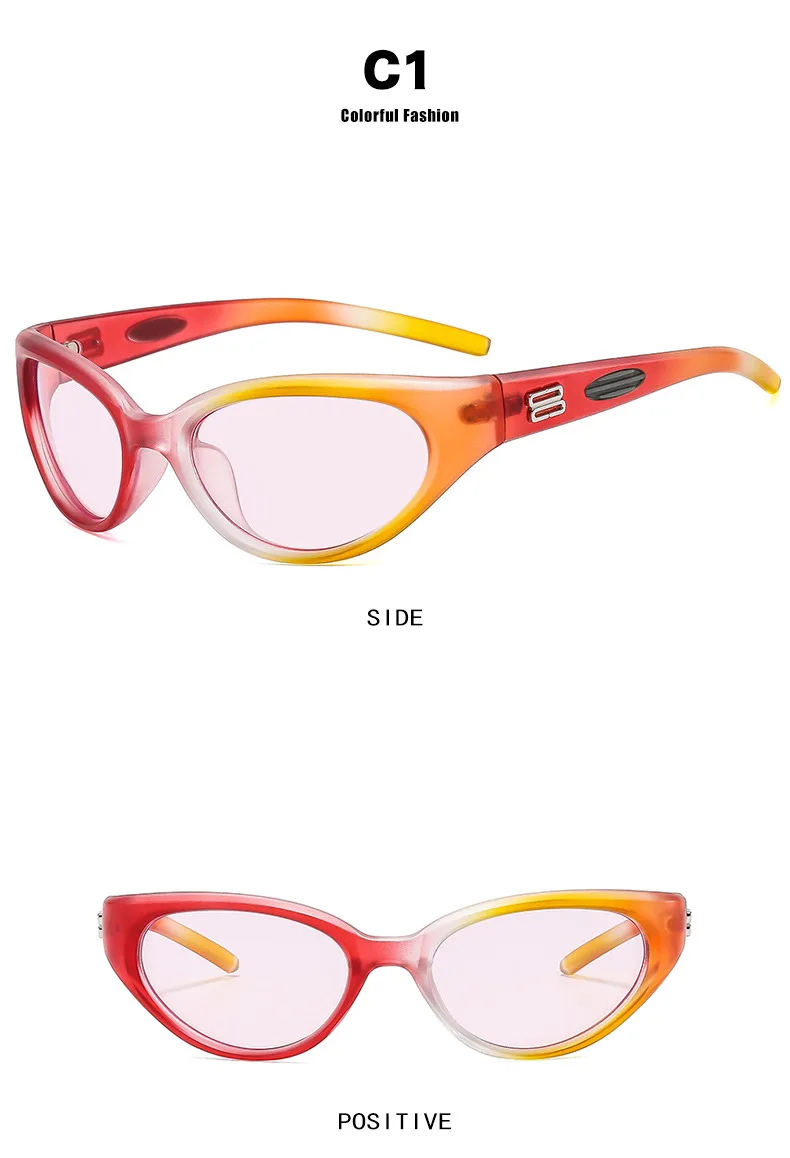 Y2K Designer Mirror Fashion Sunglasses – UV400 Shades – Cycle Sport - Image 4