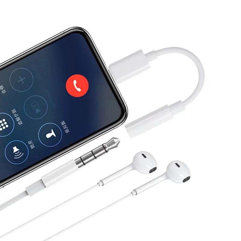 iPhone 3.5mm to Lightning Audio Jack Headphone Adapter Universal White - Image 2