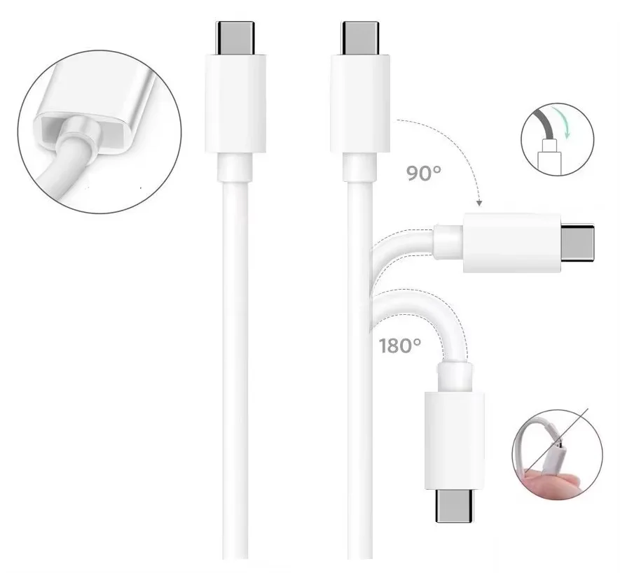 iPhone USB C Fast Charger Cable 5A White 1M - Image 6