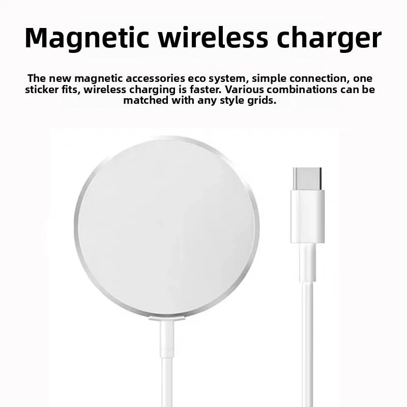 iPhone USB-C Wireless Magnetic Fast Charger Pad 15W Universal White Qi-Compatible - Image 4