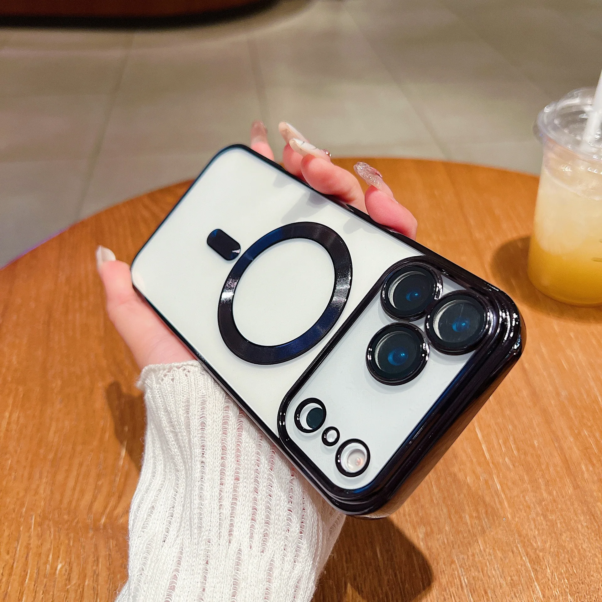 iPhone Clear Magnetic MagSafe Case with Camera Protector - Image 3