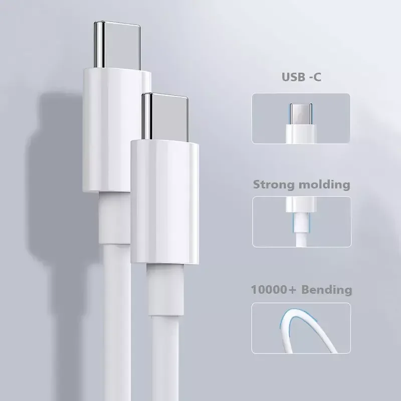iPhone USB C Fast Charger Cable 5A White 1M - Image 5