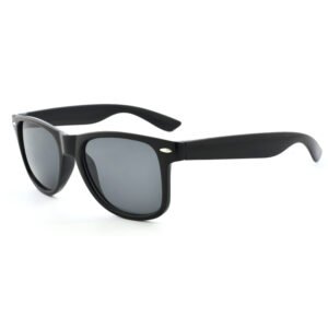 Doisyer Oval Frame Rivet Cheap Travel Sunglasses UV400 Shades - Black