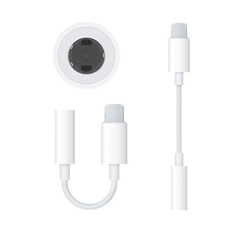 iPhone 3.5mm to Lightning Audio Jack Headphone Adapter Universal White - Image 3