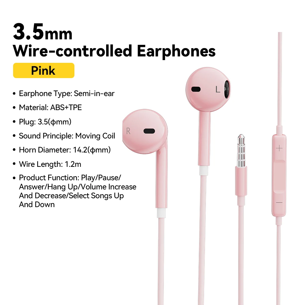 iPhone 3.5mm Audio Jack Wired In-Ear Headphones Universal White 1.2M - Image 12