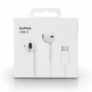 USB-C Wired In-Ear Headphones with Mic – Universal White 1.2M