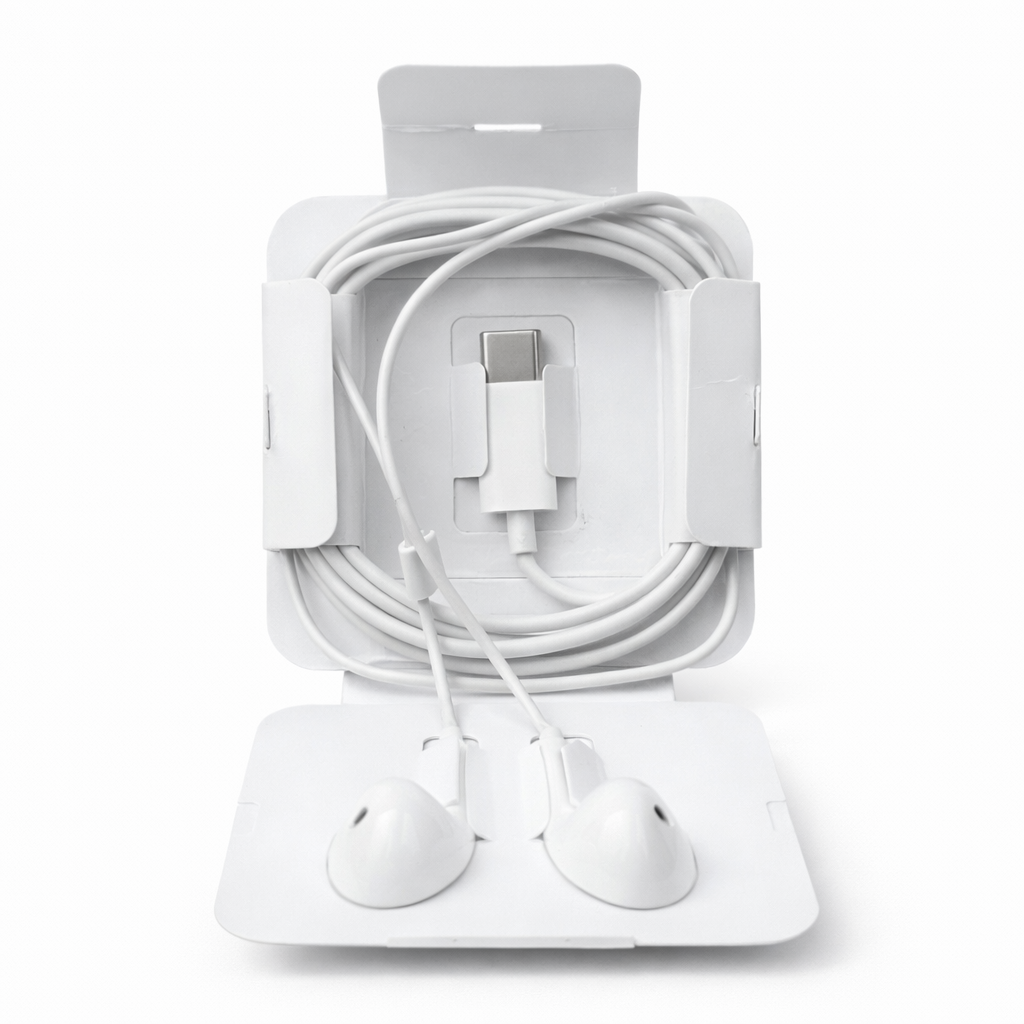 USB-C Wired In-Ear Headphones with Mic – Universal White 1.2M - Image 5