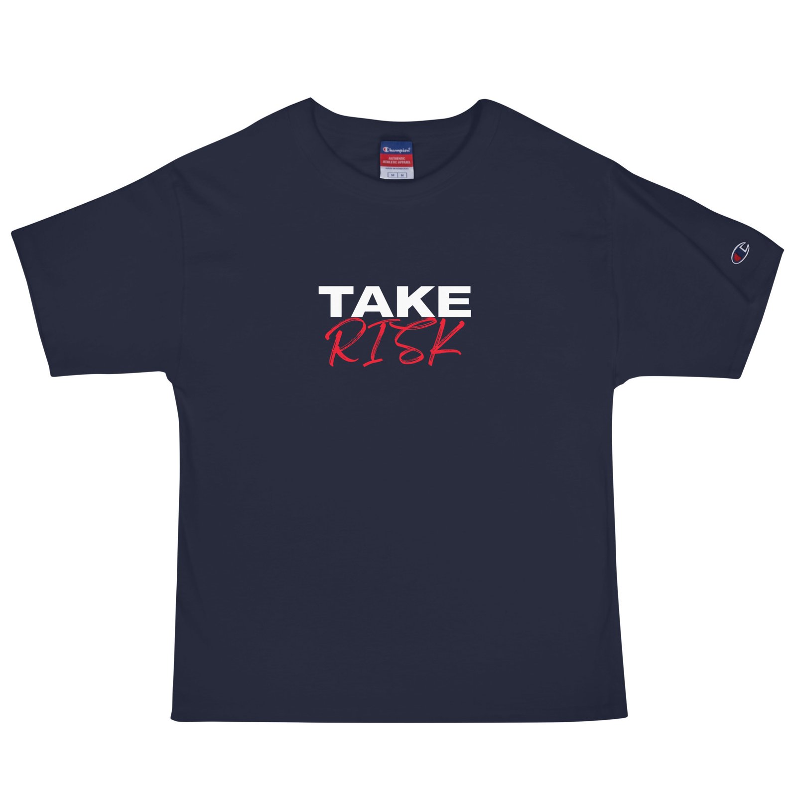 Take Risk Men's Champion T-Shirt - Image 3