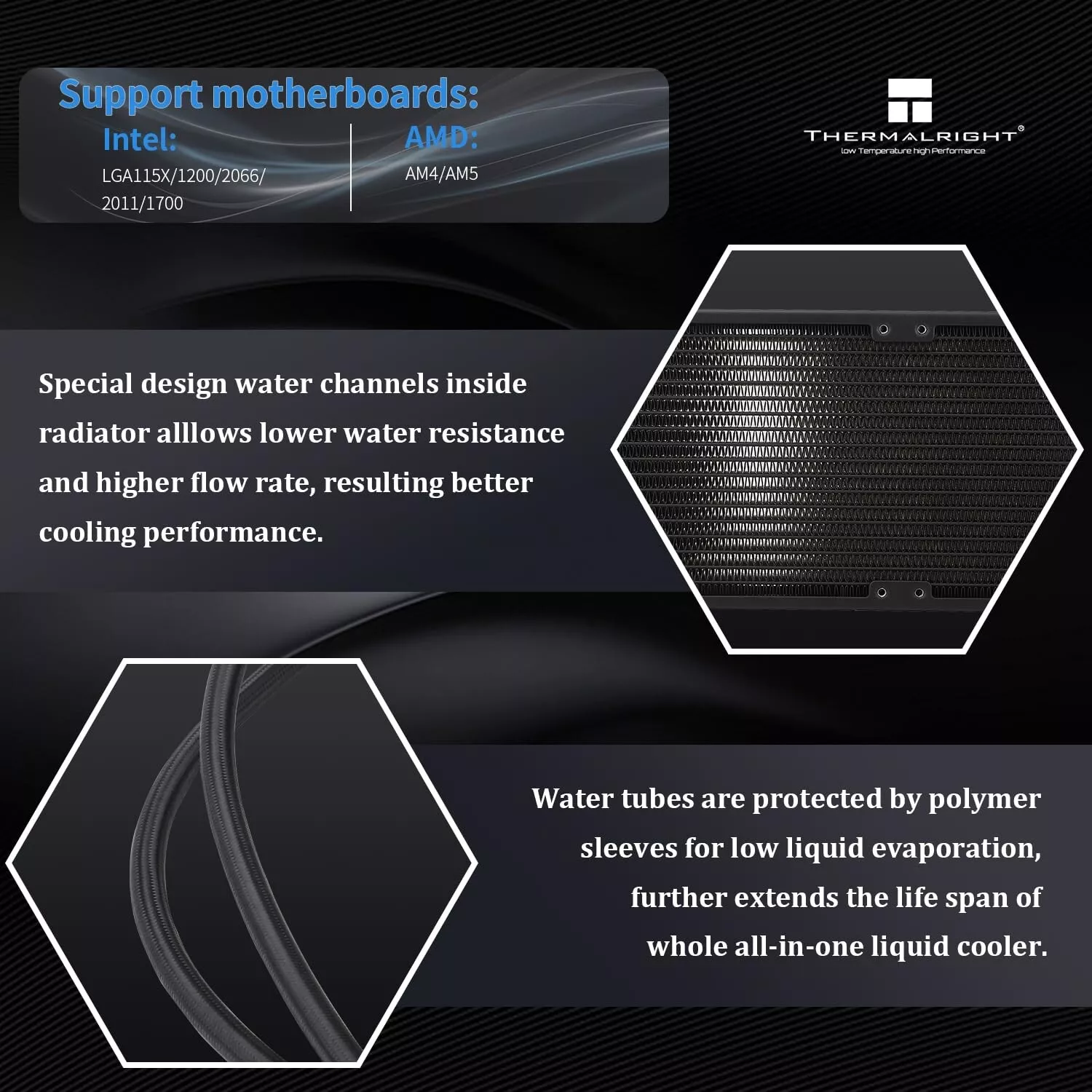 Frozen 360 Hydro Liquid CPU Cooler Black ARGB AIO with IPS LCD Screen - Image 10