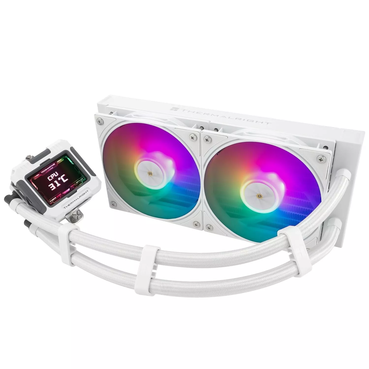 Frozen 240 Hydro Liquid CPU Cooler ARGB AIO (White) - Image 3