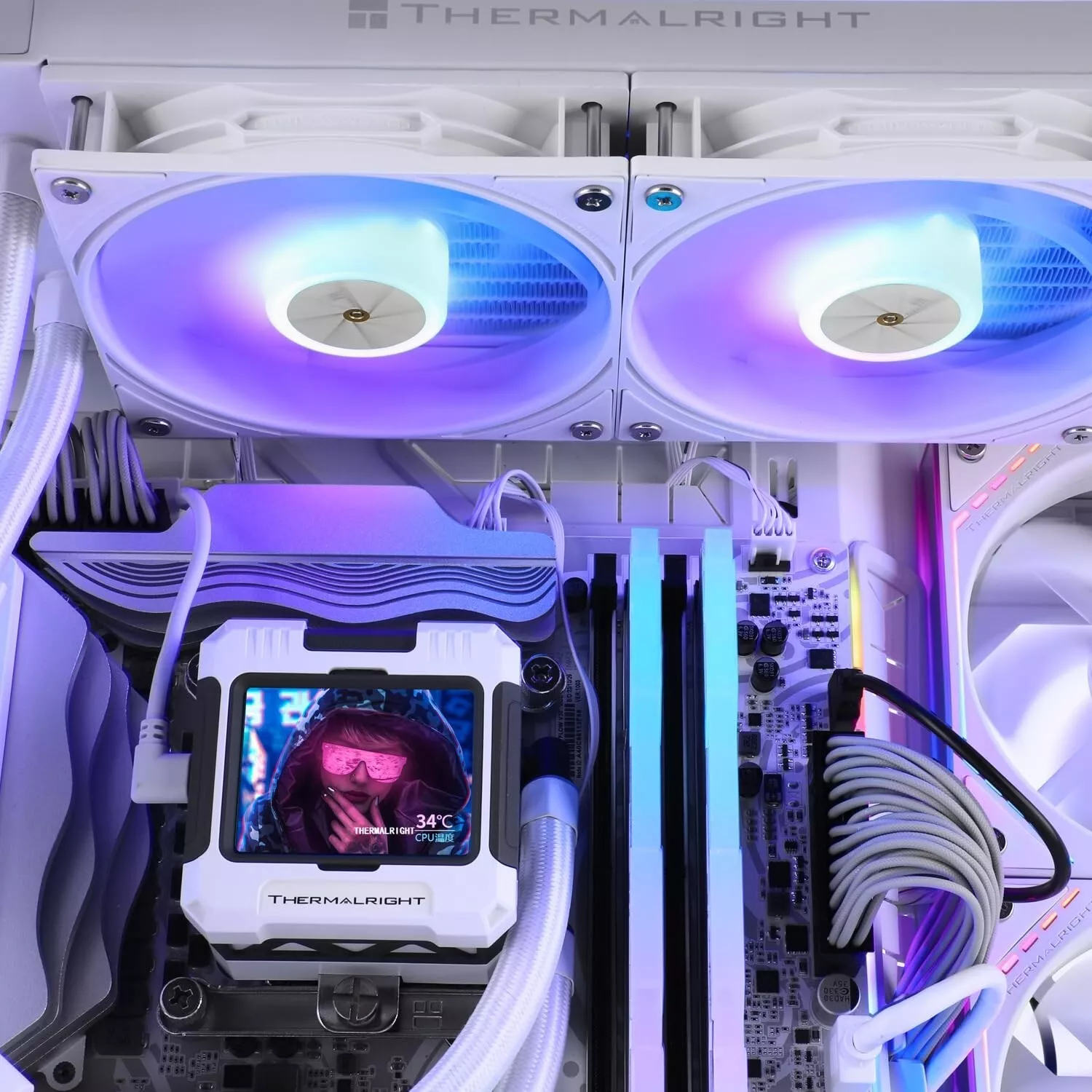 Frozen 240 Hydro Liquid CPU Cooler ARGB Aio White