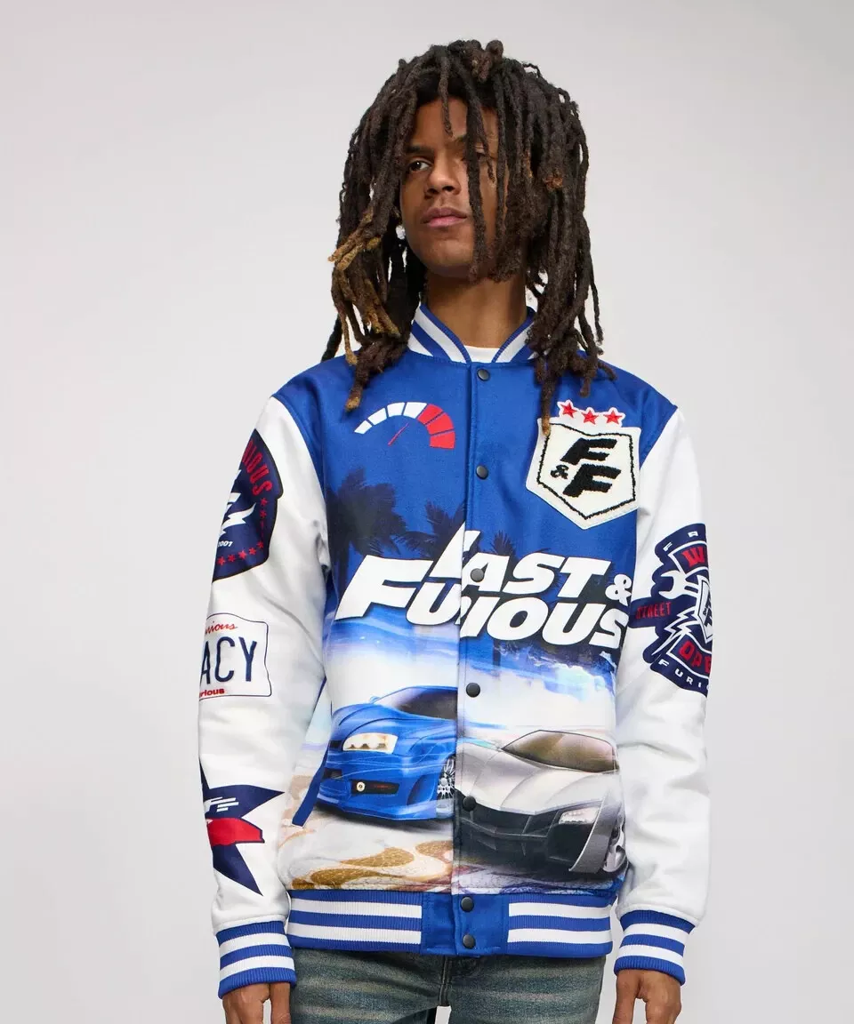 Fast & Furious Wool Varsity Jacket - Blue/White *Limited Edition*