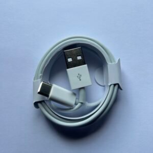 iPhone USB-A to USB-C Fast Charger Cable 6A Universal White 1M