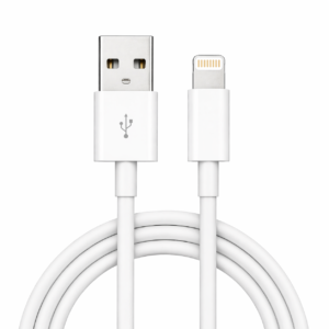 USB-A to Lightning Charger Cable 2A White 1M